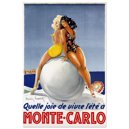 Monte Carlo Travel Poster, 1940s 16x24 Premium Matte No Frame