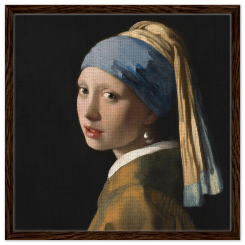 Vermeer Girl with a Pearl Earring, 1665 - Square Print by The Poster Archive