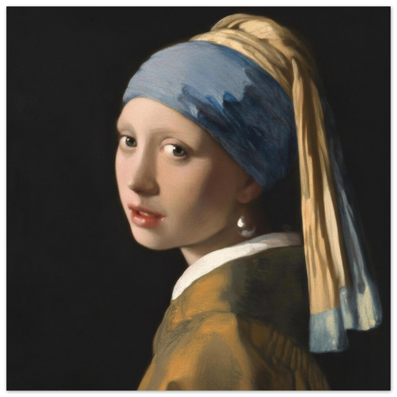 Vermeer Girl with a Pearl Earring, 1665 - Square Print by The Poster Archive
