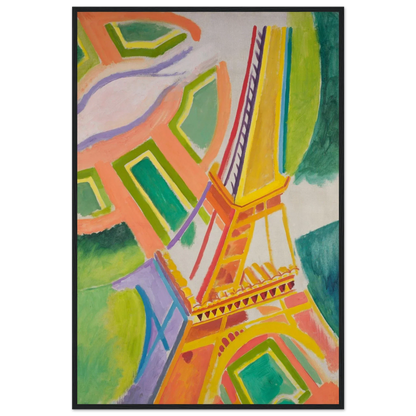 Robert Delaunay Eiffel Tower Art Print, 1911 24x36 Premium Matte Framed Black