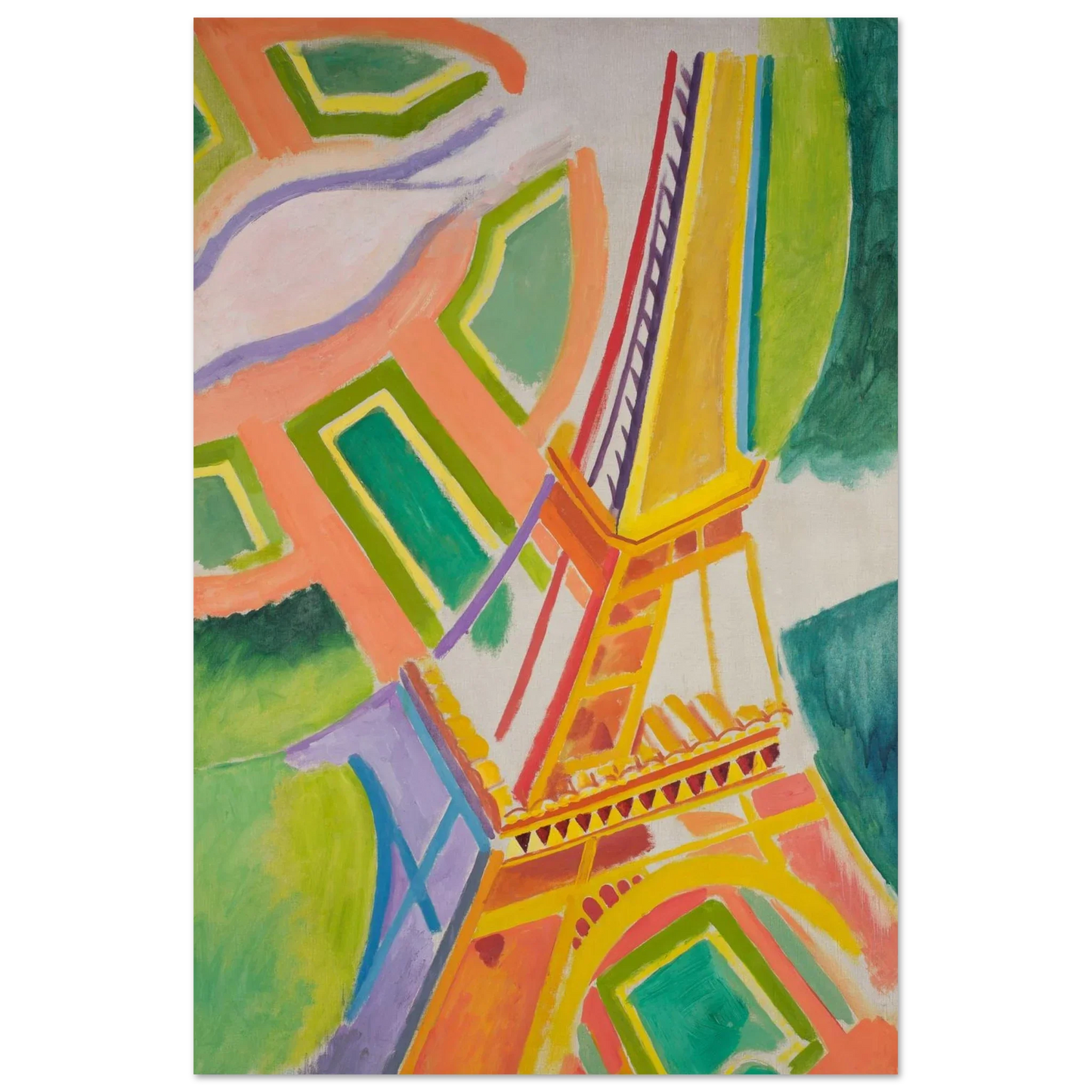 Robert Delaunay Eiffel Tower Art Print, 1911 16x24 Premium Matte No Frame