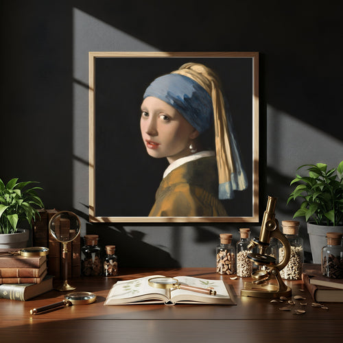 Vermeer Girl with a Pearl Earring, 1665 by The Poster Archive