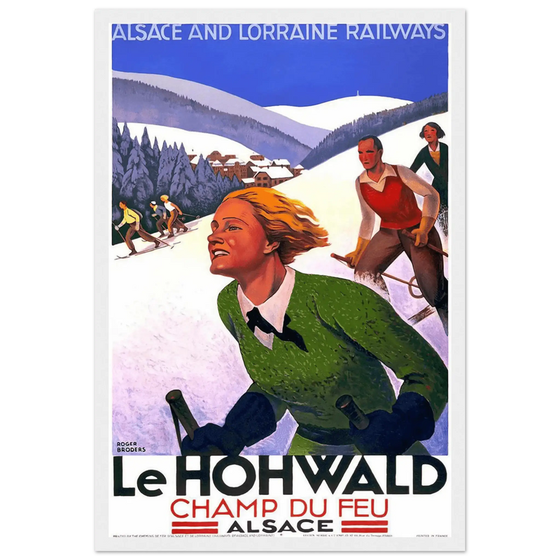 Alsace Lorraine Ski Poster, 1940s