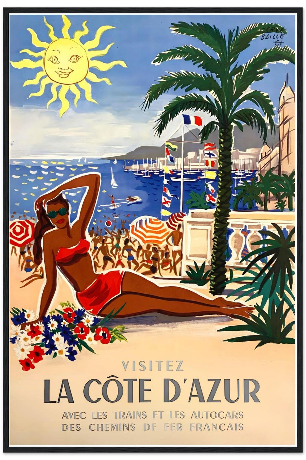 French Riviera Travel Poster, 1960s