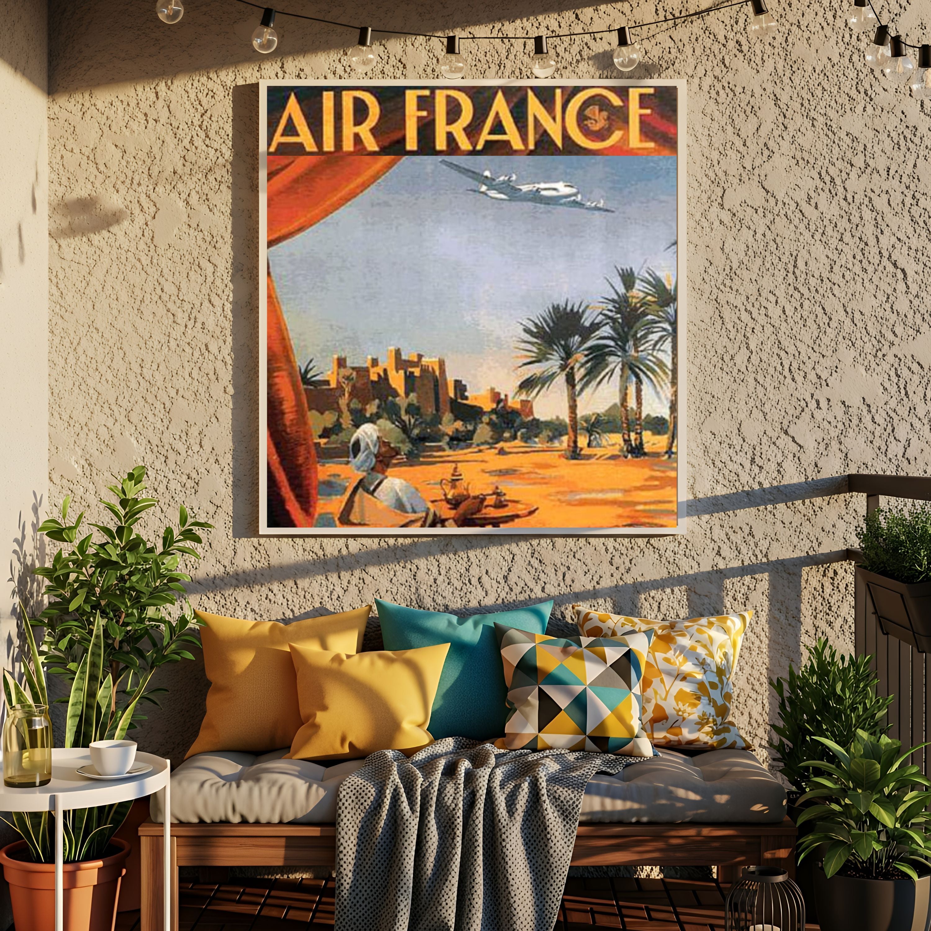 Vintage Morocco Travel Poster | North Africa Aviation Art Print by The Poster Archive