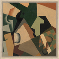 Juan Gris Glass and Checkerboard, 1917 60x60 cm 24x24″ Framed Canvas Wood frame