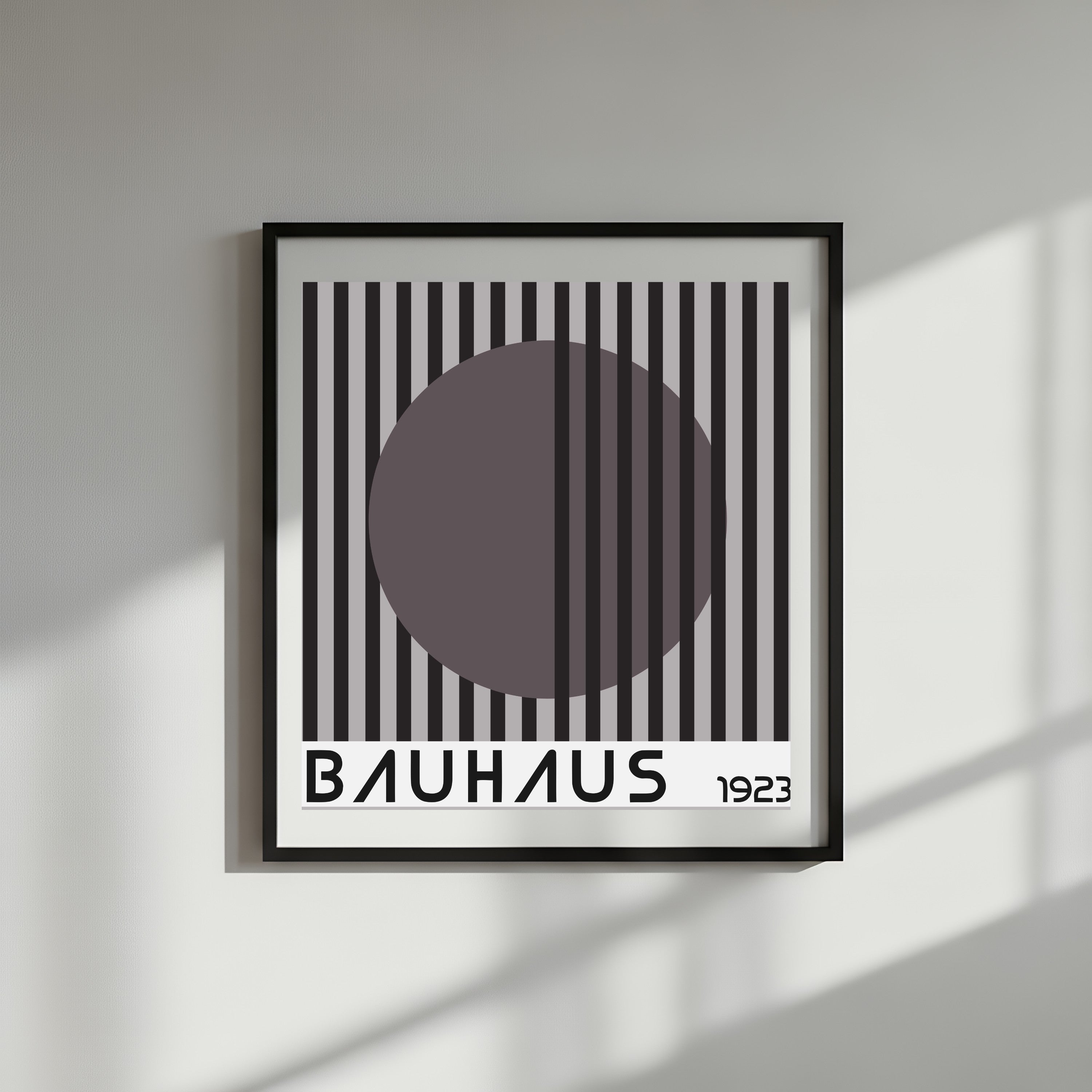 Bauhaus style Moon Print