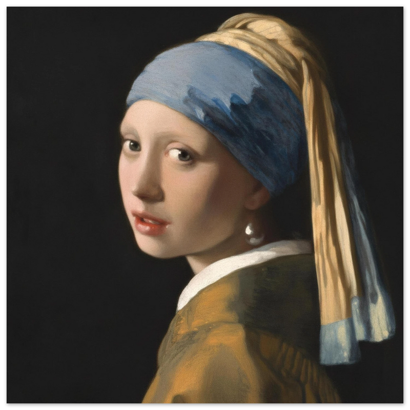 Vermeer Girl with a Pearl Earring, 1665 - Square Print by The Poster Archive