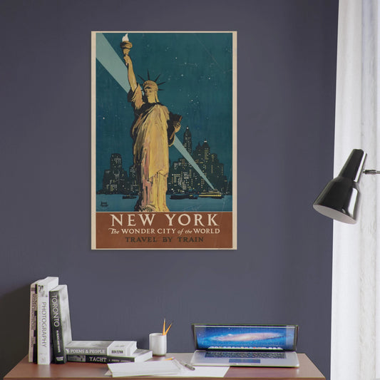 New York City Travel by Train Poster