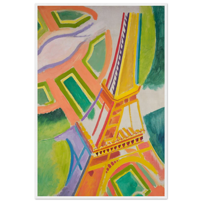 Robert Delaunay Eiffel Tower Art Print, 1911 24x36 Premium Matte Framed White