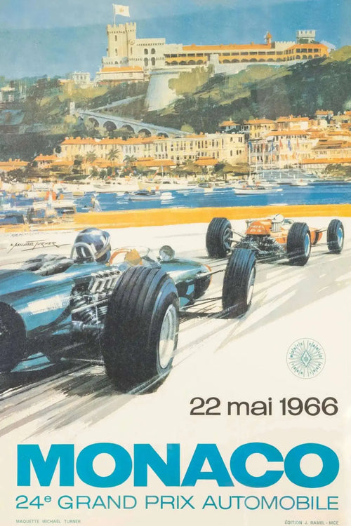 Monaco Grand Prix Poster, 1966