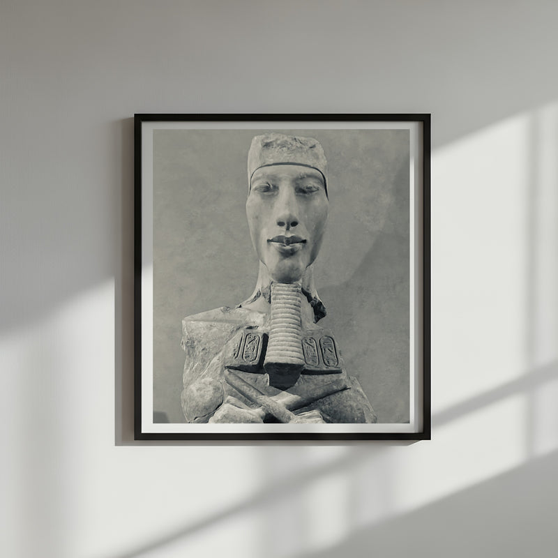 The bust of Pharaoh Akhenaten c.1353 BCE by The Poster Archive