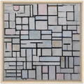 Piet Mondrian - Composition n° IV, 1914 60x60 cm 24x24″ Framed Canvas Wood frame
