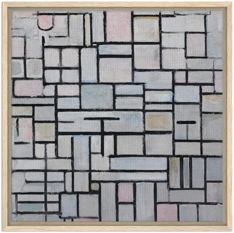 Piet Mondrian - Composition n° IV, 1914 60x60 cm 24x24″ Framed Canvas Wood frame