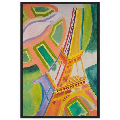 Robert Delaunay Eiffel Tower Art Print, 1911 16x24 Premium Matte Framed Black