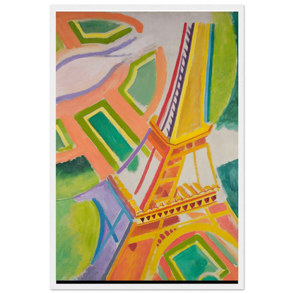 Robert Delaunay Eiffel Tower Art Print, 1911 16x24 Premium Matte Framed White