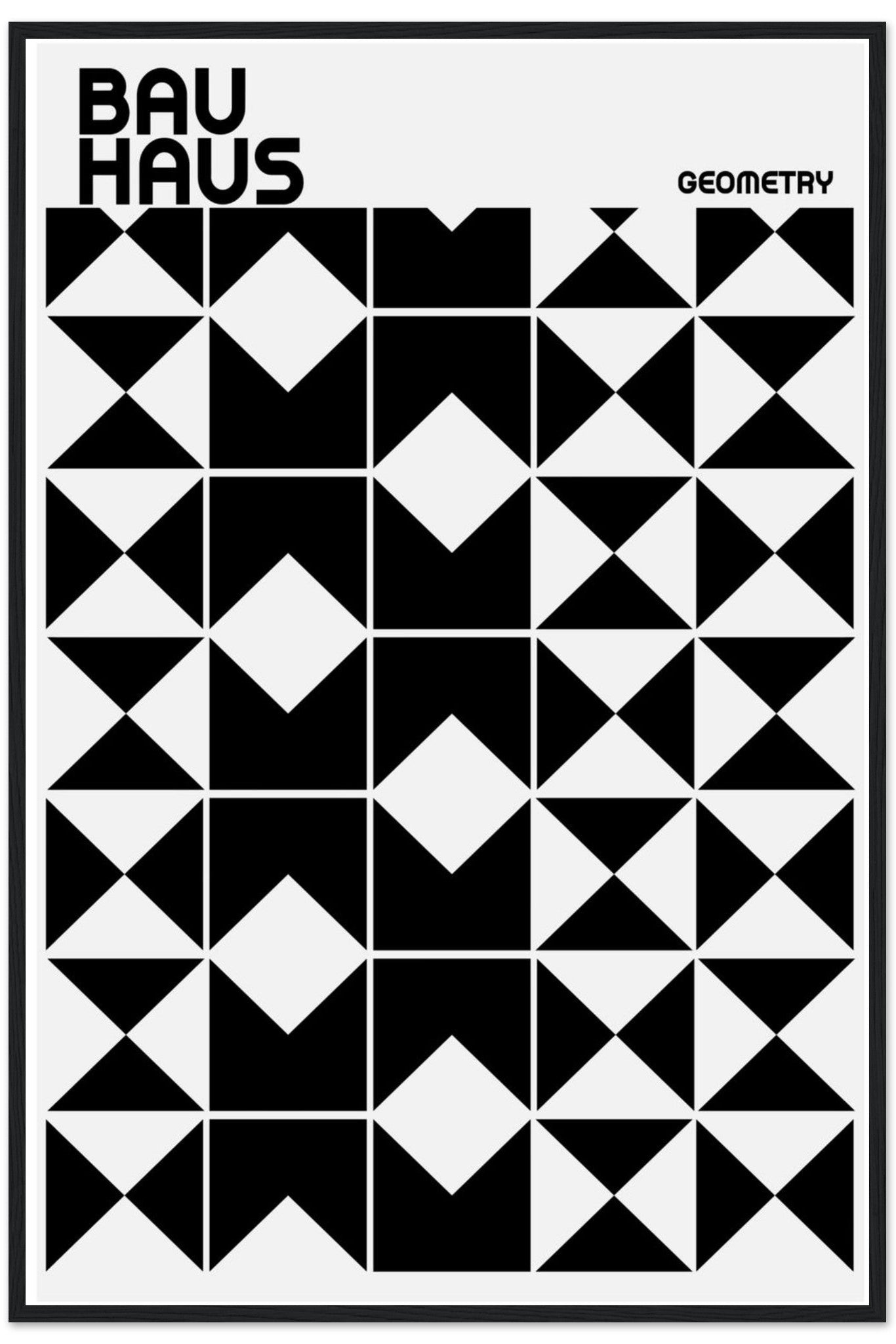 Bauhaus Style B+W Geometric Poster No. 1