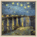 Van Gogh Starry Night Over the Rhone, 1888 60x60 cm 24x24″ Framed Canvas Wood frame