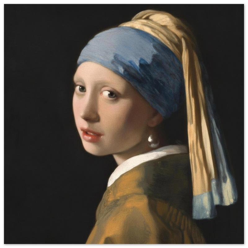 Vermeer Girl with a Pearl Earring, 1665 - Square Print by The Poster Archive