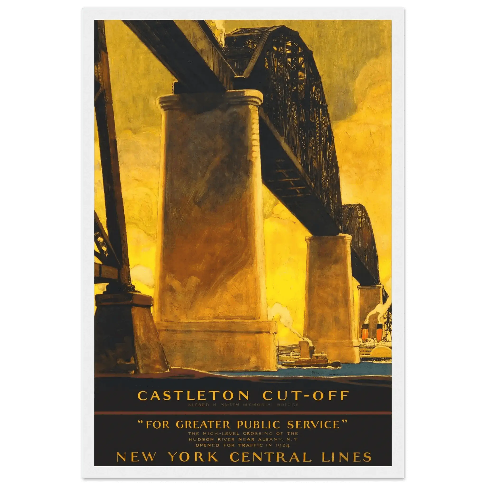 New York City Castleton Cutoff Railroad Poster