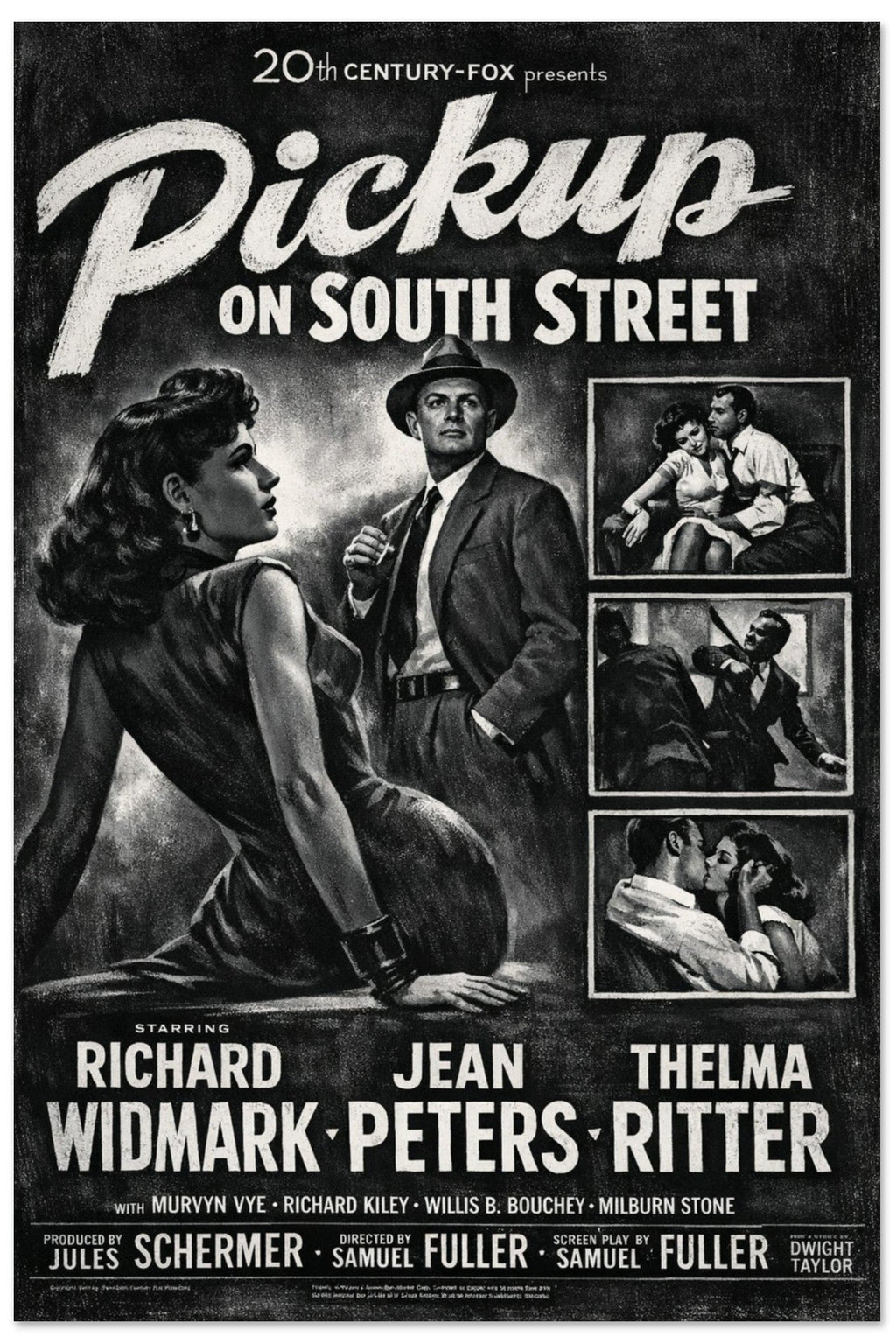 Vintage Film Noir Movie Poster, 1940s