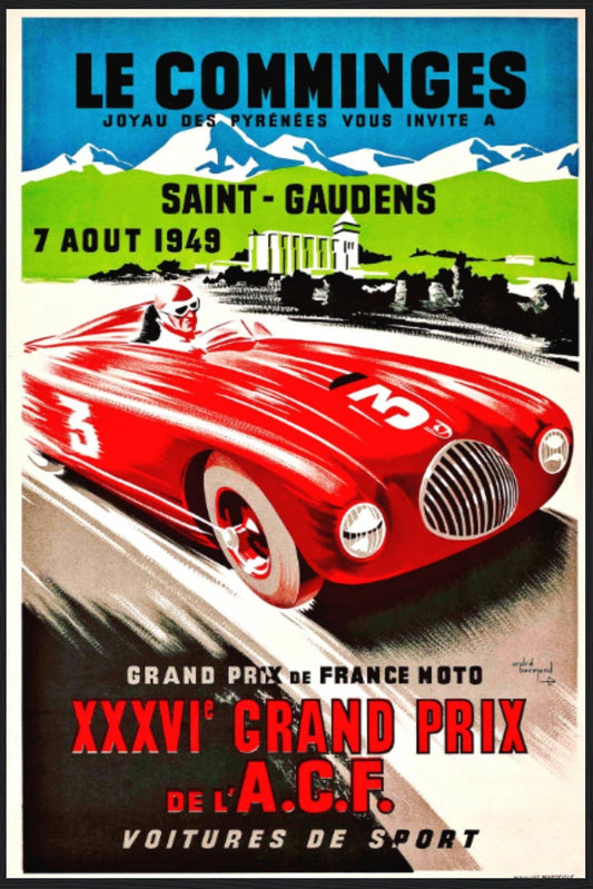 Grand Prix Saint-Germain Racing Poster, 1949