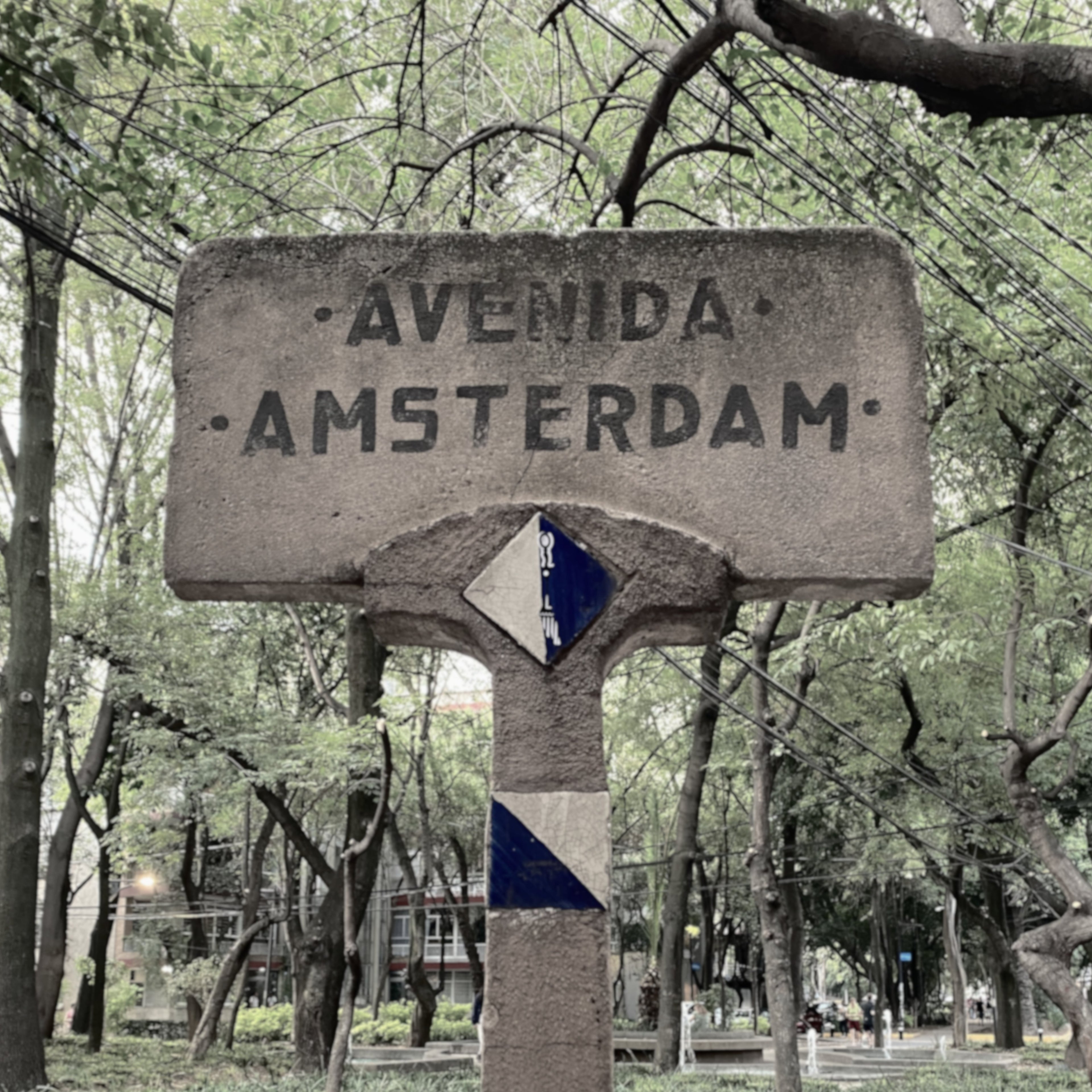 Avenida Amsterdam CDMX street sign Mexico City art print