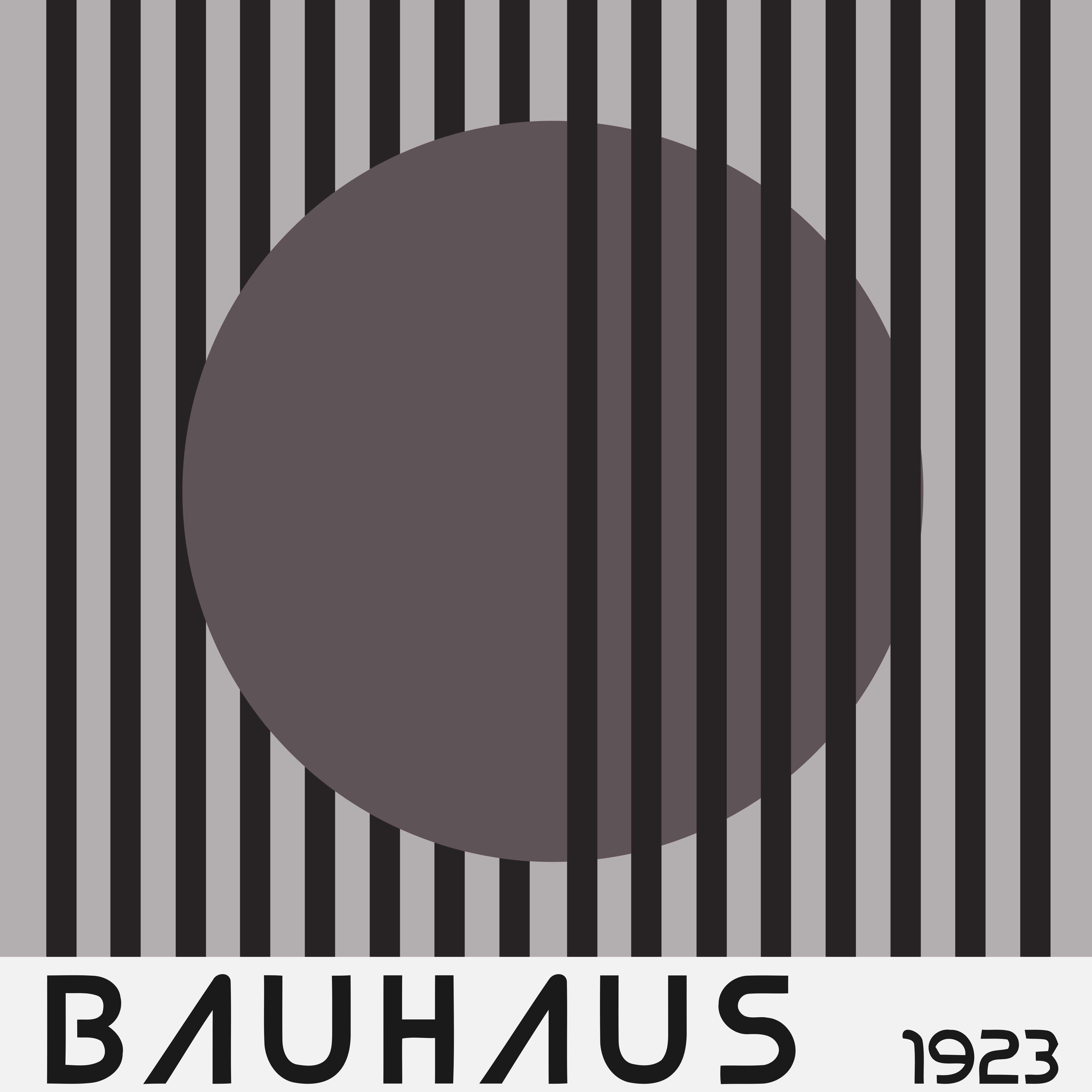 Bauhaus style Moon Print