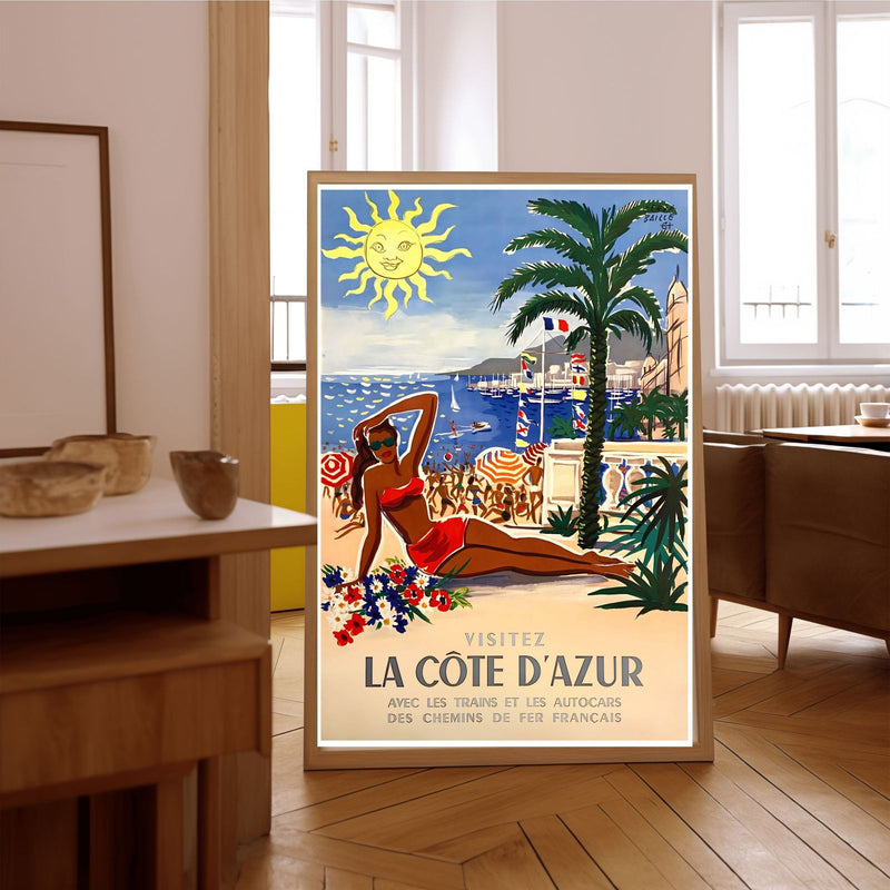 French Riviera Travel Poster, 1960s by The Poster Archive