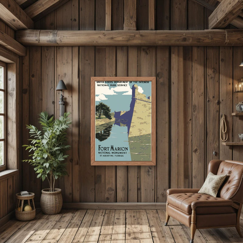 WPA Fort Marion National Park Poster, 1930s by The Poster Archive