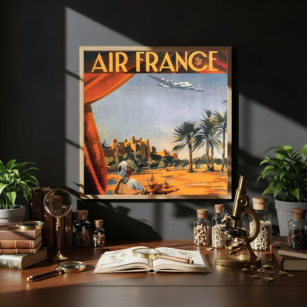 Vintage Morocco Travel Poster | North Africa Aviation Art Print by The Poster Archive