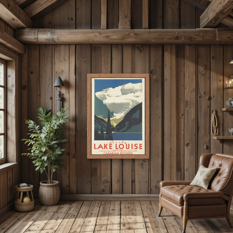 Lake Louise Canadian Rockies Travel Poster by The Poster Archive