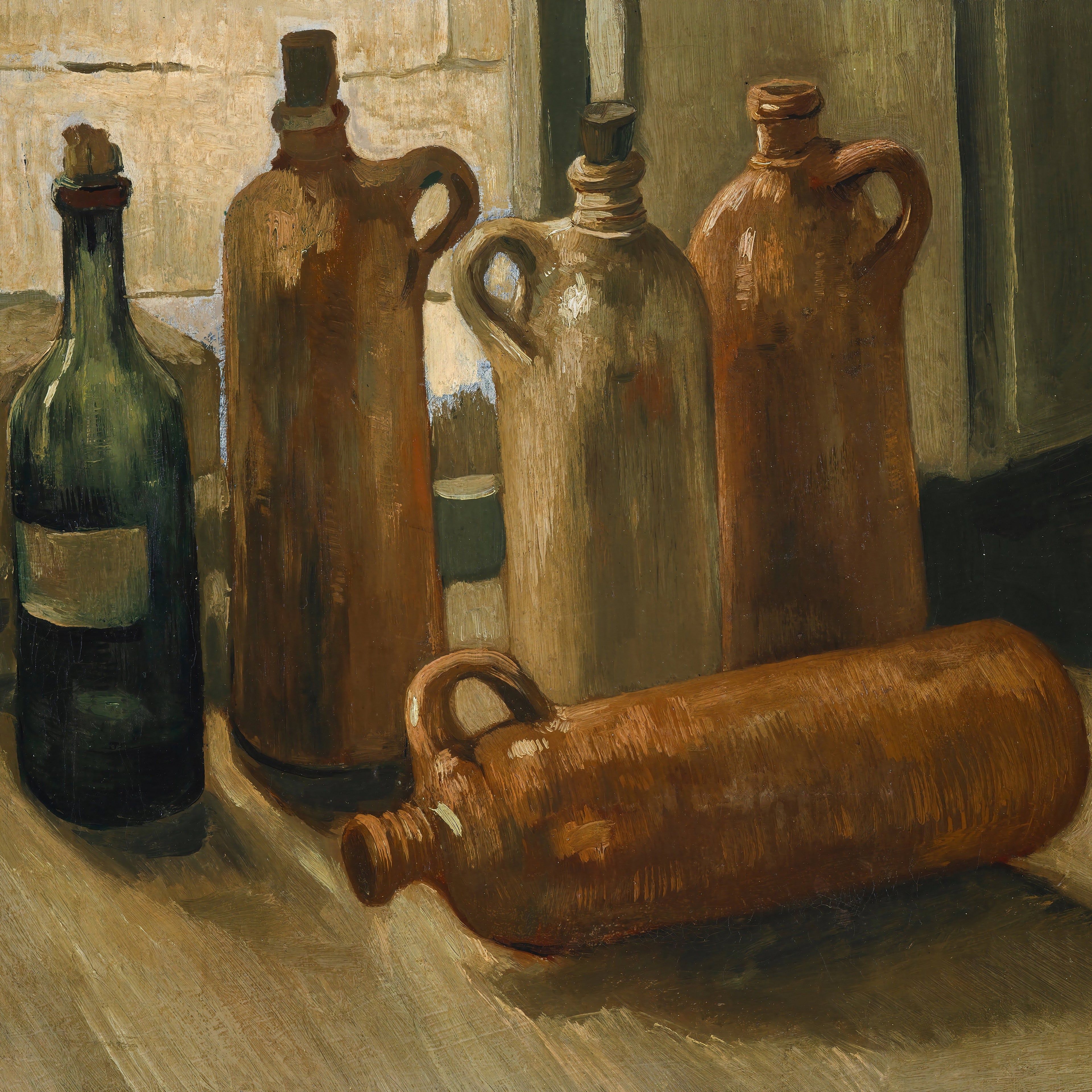 Van Gogh Still Life with Bottles Canvas Wall Art