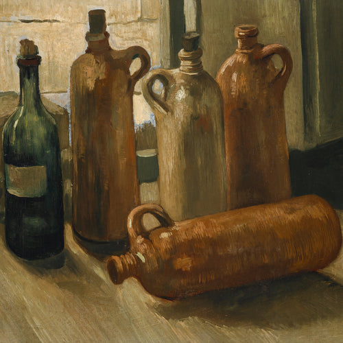 Van Gogh Still Life with Bottles Canvas Wall Art