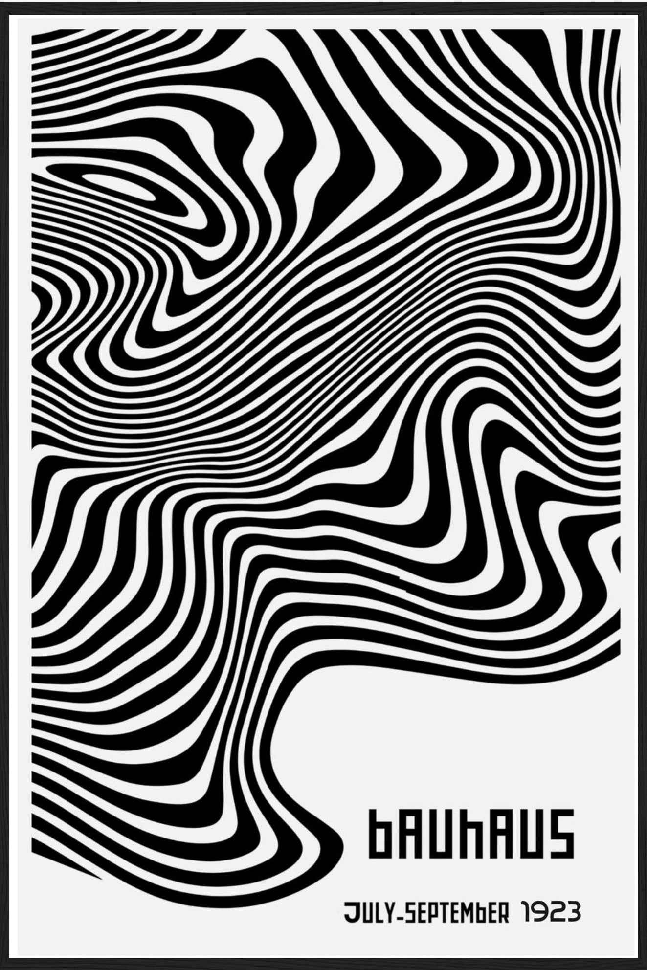 Bauhaus Style B+W Geometric Poster No. 4