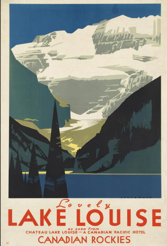 Lake Louise Canadian Rockies Travel Poster