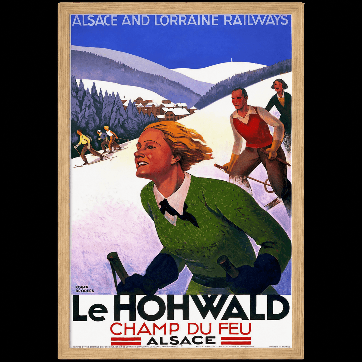 Alsace Lorraine Ski Poster, 1940s by The Poster Archive