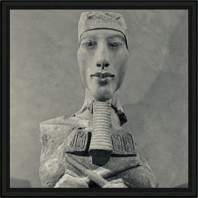 The bust of Pharaoh Akhenaten c.1353 BCE by The Poster Archive