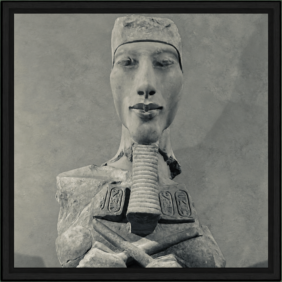 The bust of Pharaoh Akhenaten c.1353 BCE by The Poster Archive