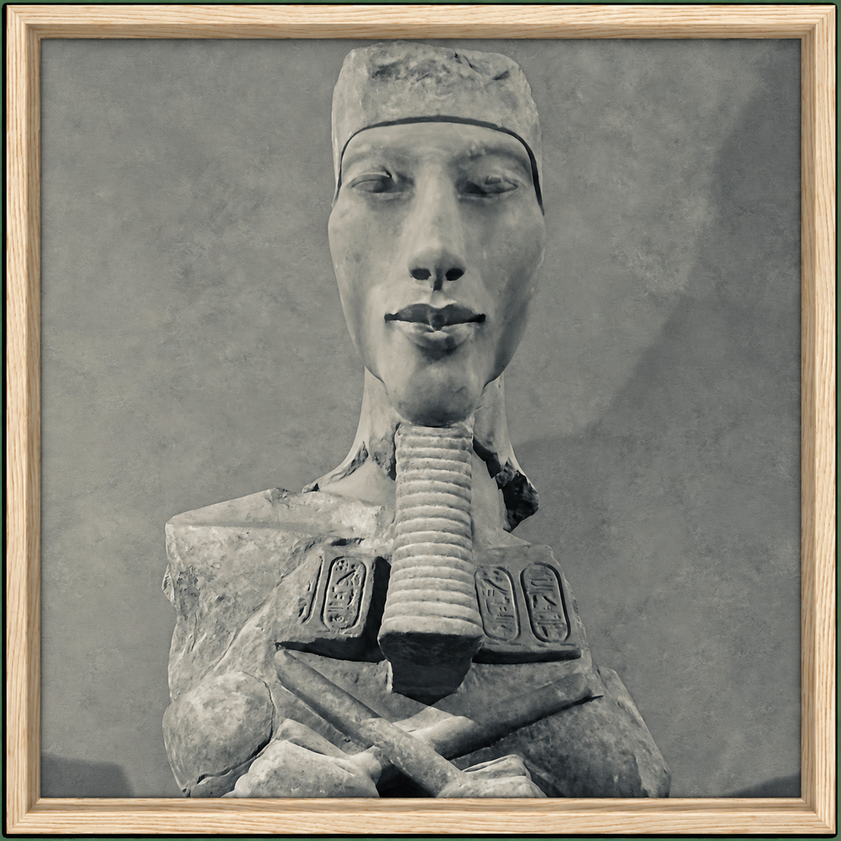 The bust of Pharaoh Akhenaten c.1353 BCE by The Poster Archive