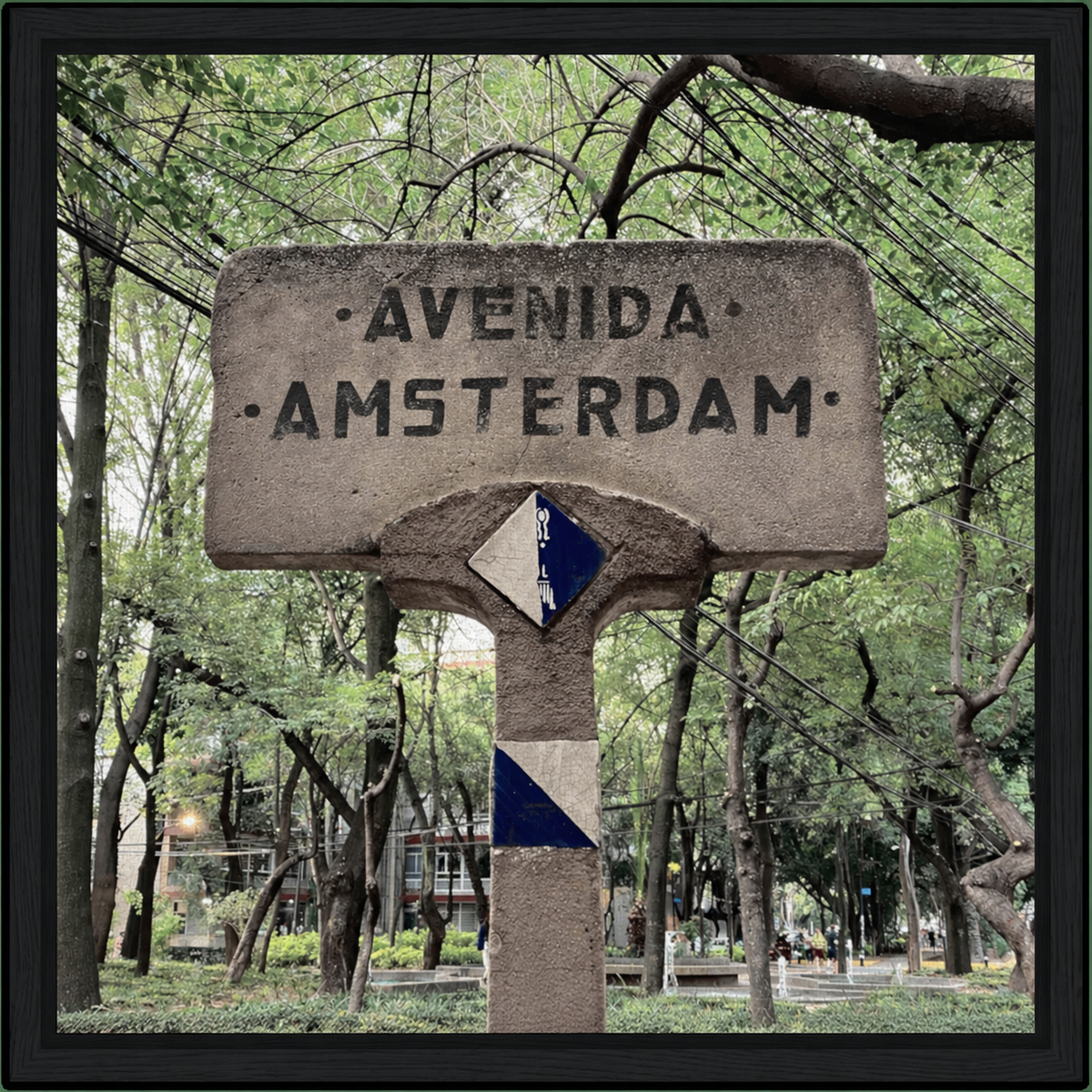 Avenida Amsterdam CDMX Street Sign Art Print by The Poster Archive
