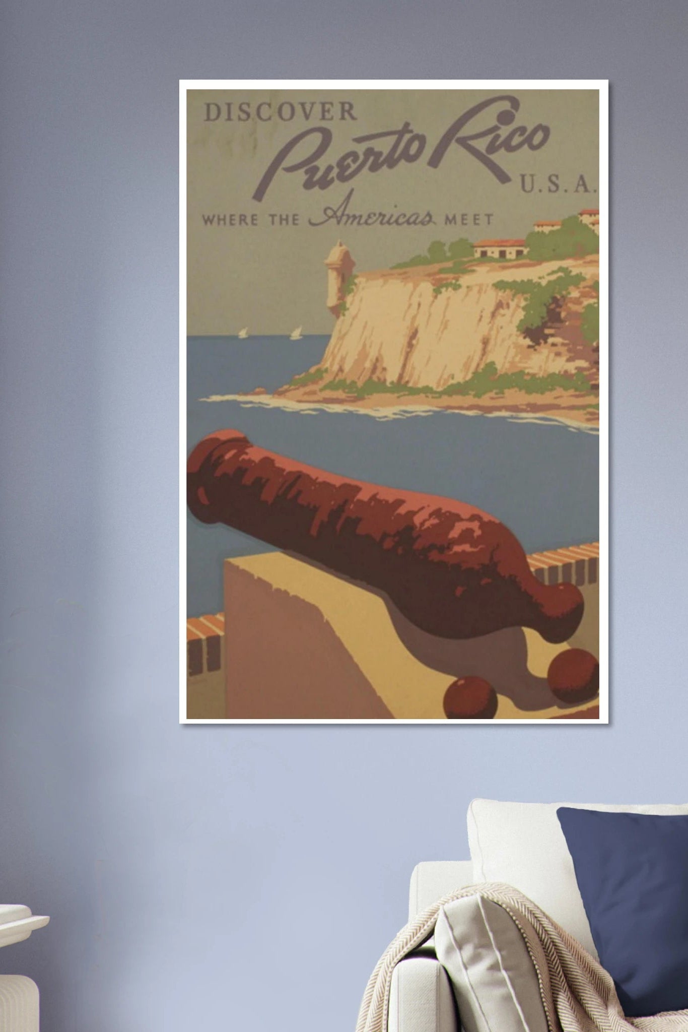 Discover Puerto Rico Travel Poster, 1930s