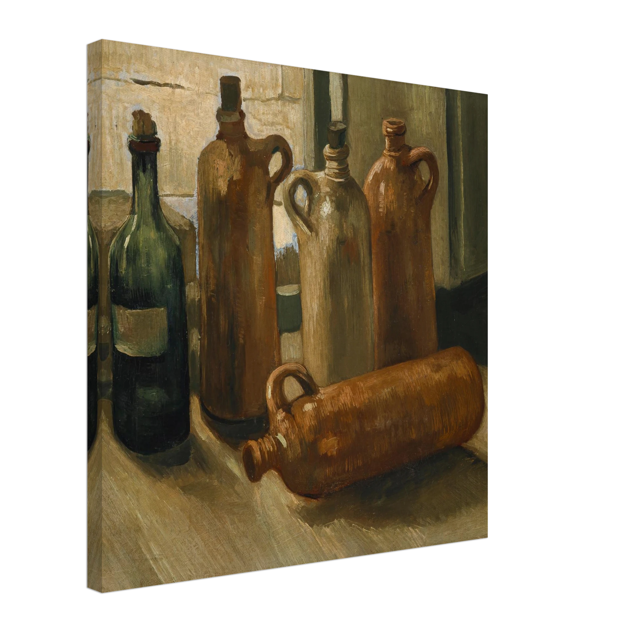 Van Gogh Still Life with Bottles Canvas Wall Art Canvas 60x60 cm 24x24″ Thick