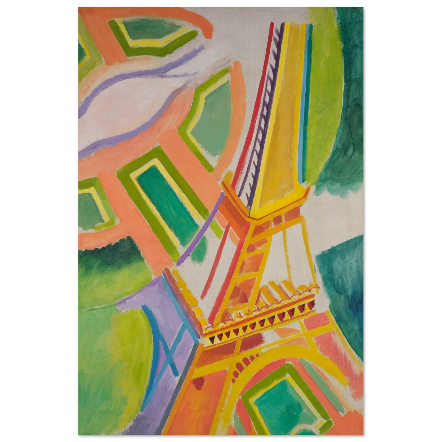 Robert Delaunay Eiffel Tower Art Print, 1911 24x36 Museum Quality Matte No Frame