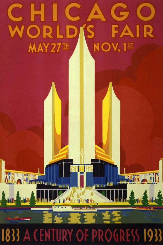 Chicago World's Fair Art Deco Poster, 1933