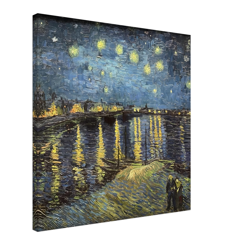 Van Gogh Starry Night Over the Rhone, 1888 60x60 cm 24x24″ Canvas Slim