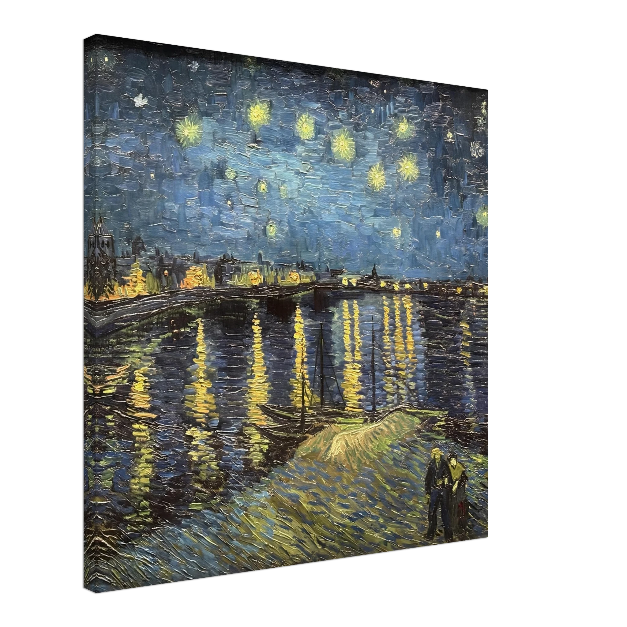 Van Gogh Starry Night Over the Rhone, 1888 60x60 cm 24x24″ Canvas Slim