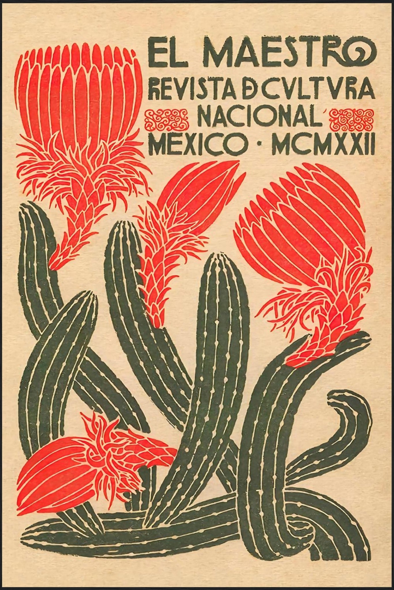 El Maestro #1 Mexican Advertising Poster in Beige, 1922