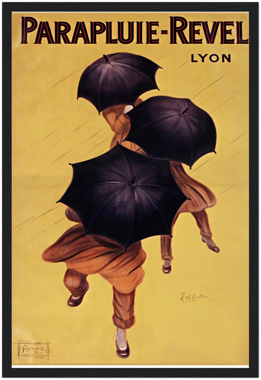 Leonetto Cappiello "Parapluie Revel" (1920s) 12x18 Premium Matte Framed Black