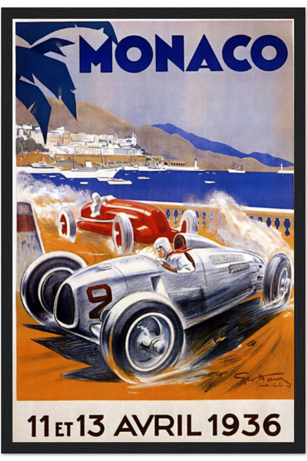 Monaco Grand Prix Poster, 1936